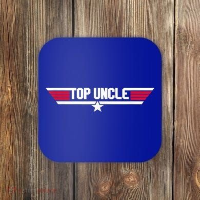 Top Uncle Funny Uncle 80s Father's Day Gift Coaster