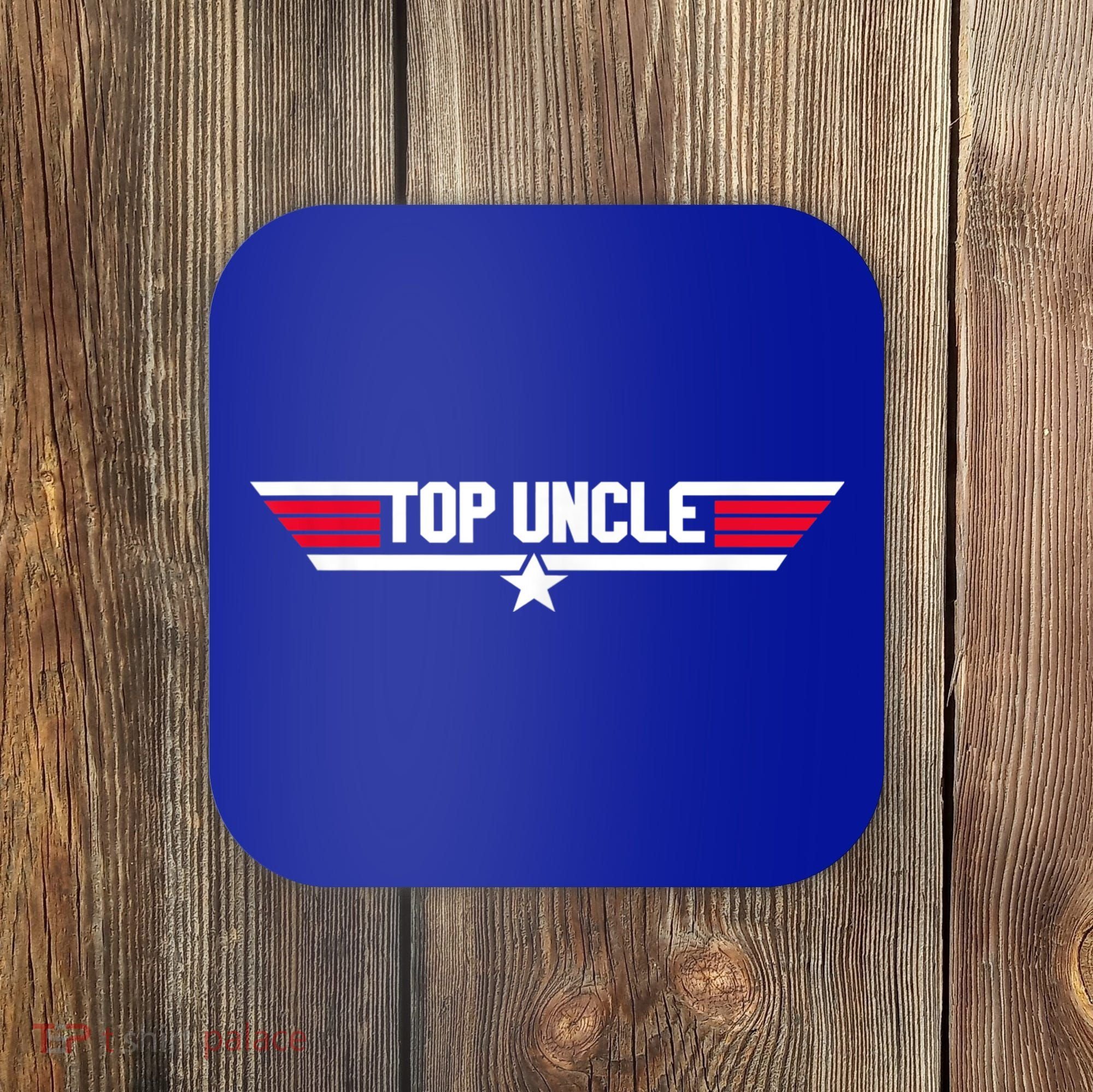 Top Uncle Funny Uncle 80s Father's Day Gift Coaster