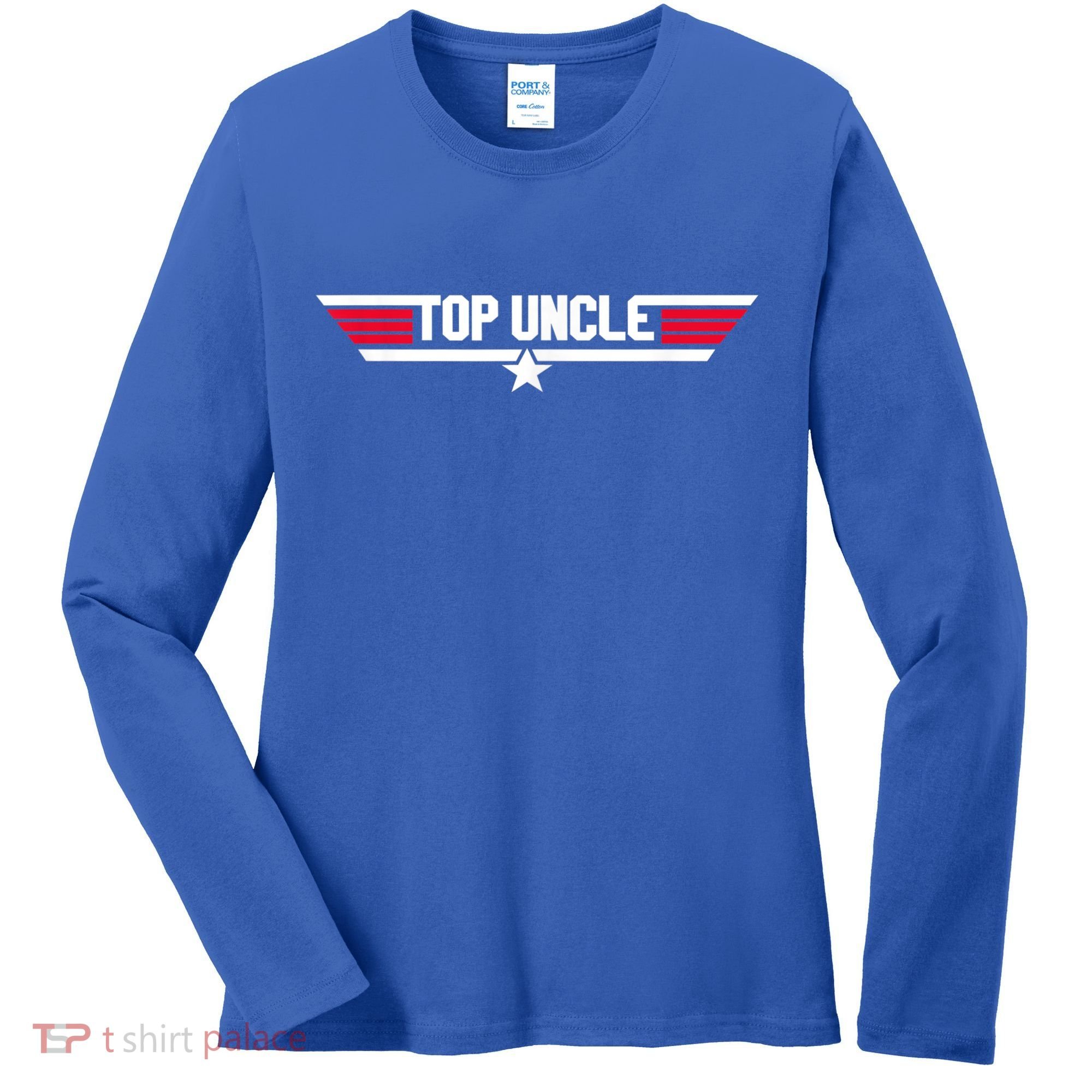 Top Uncle Funny Uncle 80s Father's Day Gift Women's Long Sleeve Shirt