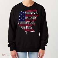Transparent USA Fish Flag Women's Sweatshirt thumb 0