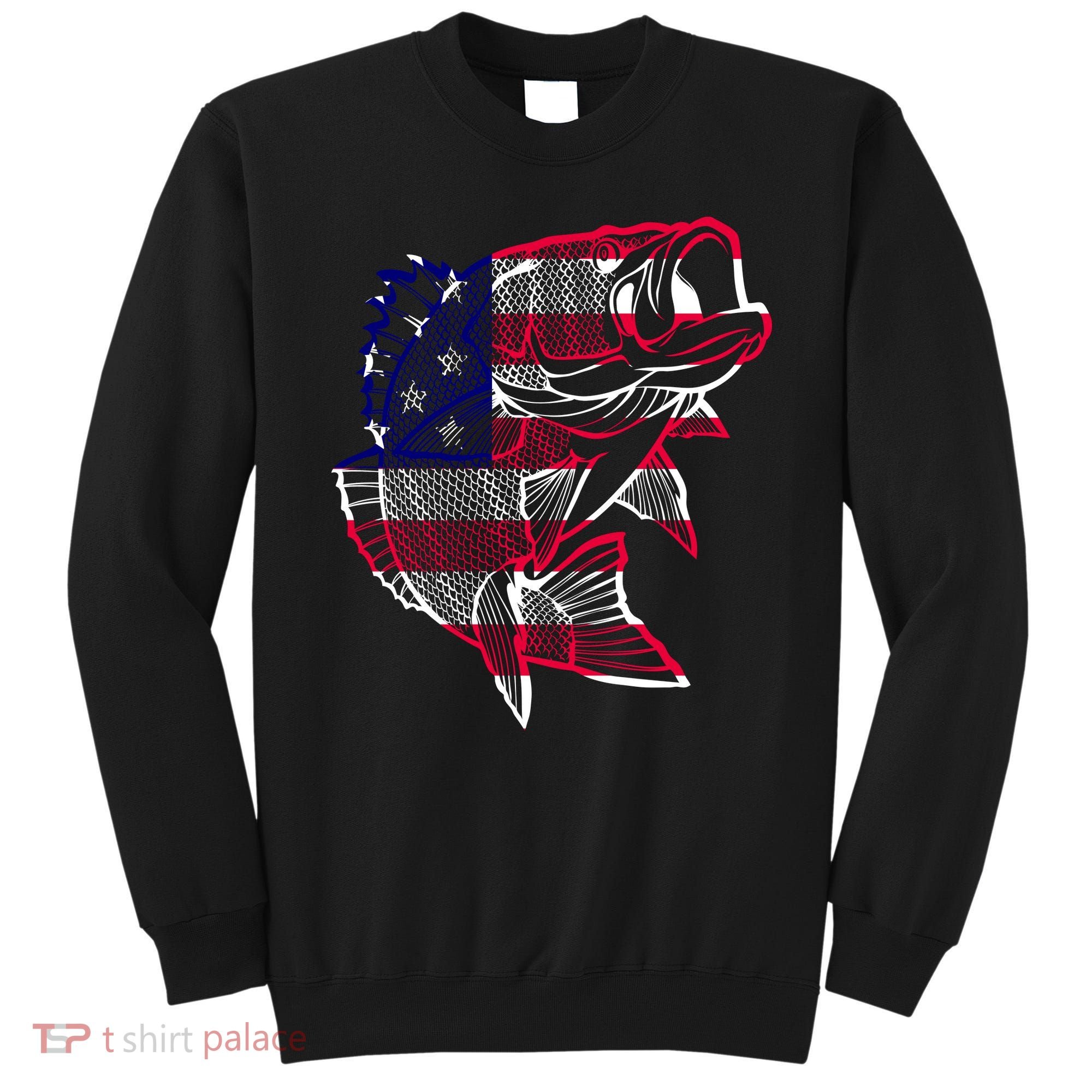 Transparent USA Fish Flag Sweatshirt
