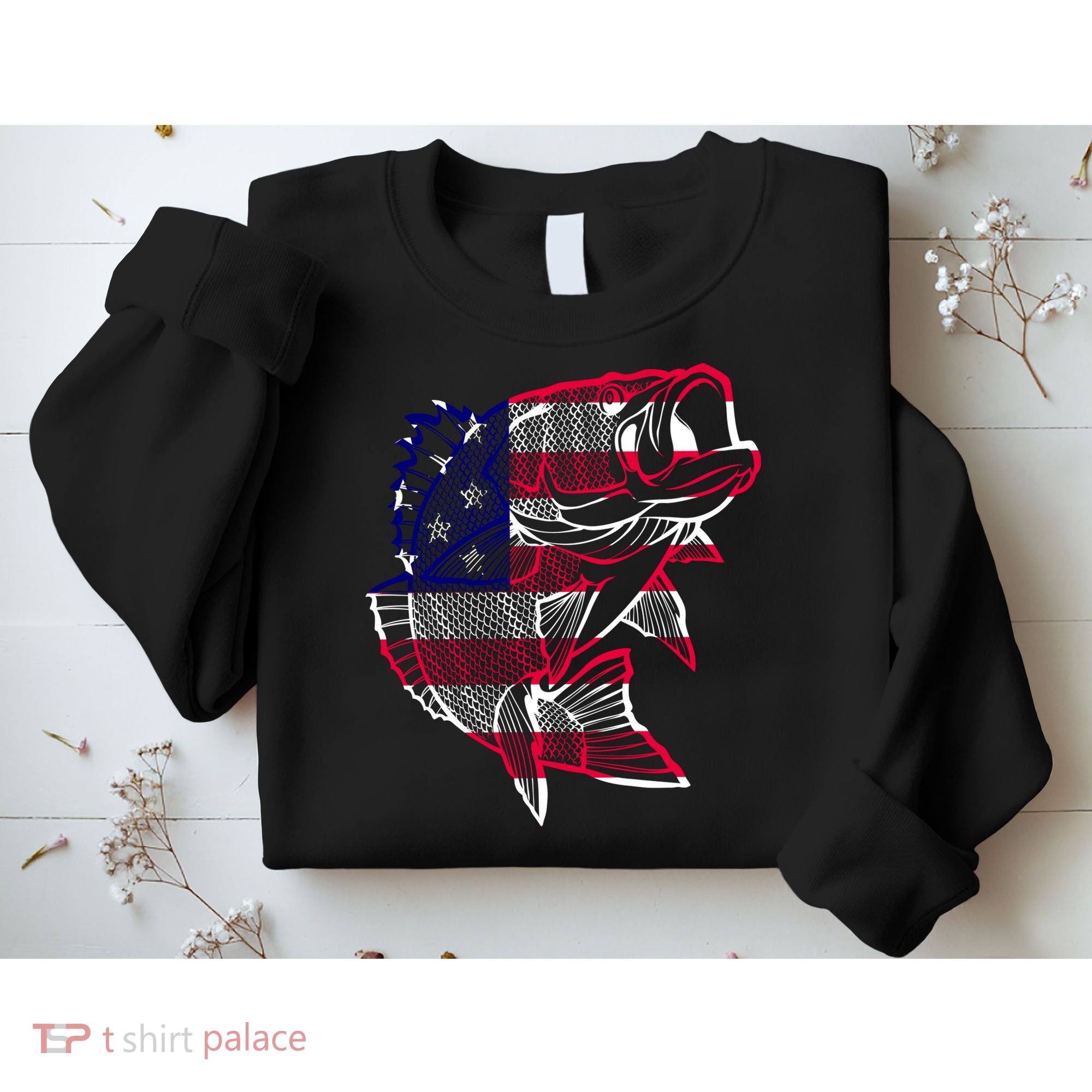 Transparent USA Fish Flag Sweatshirt