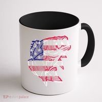 Transparent USA Fish Flag Coffee Mug thumb 1