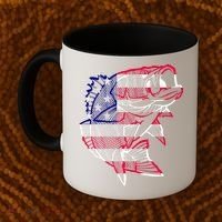 Transparent USA Fish Flag Coffee Mug thumb 2