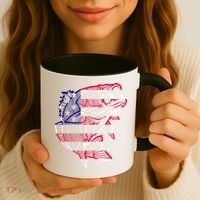 Transparent USA Fish Flag Coffee Mug thumb 3