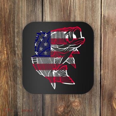 Transparent USA Fish Flag Coaster