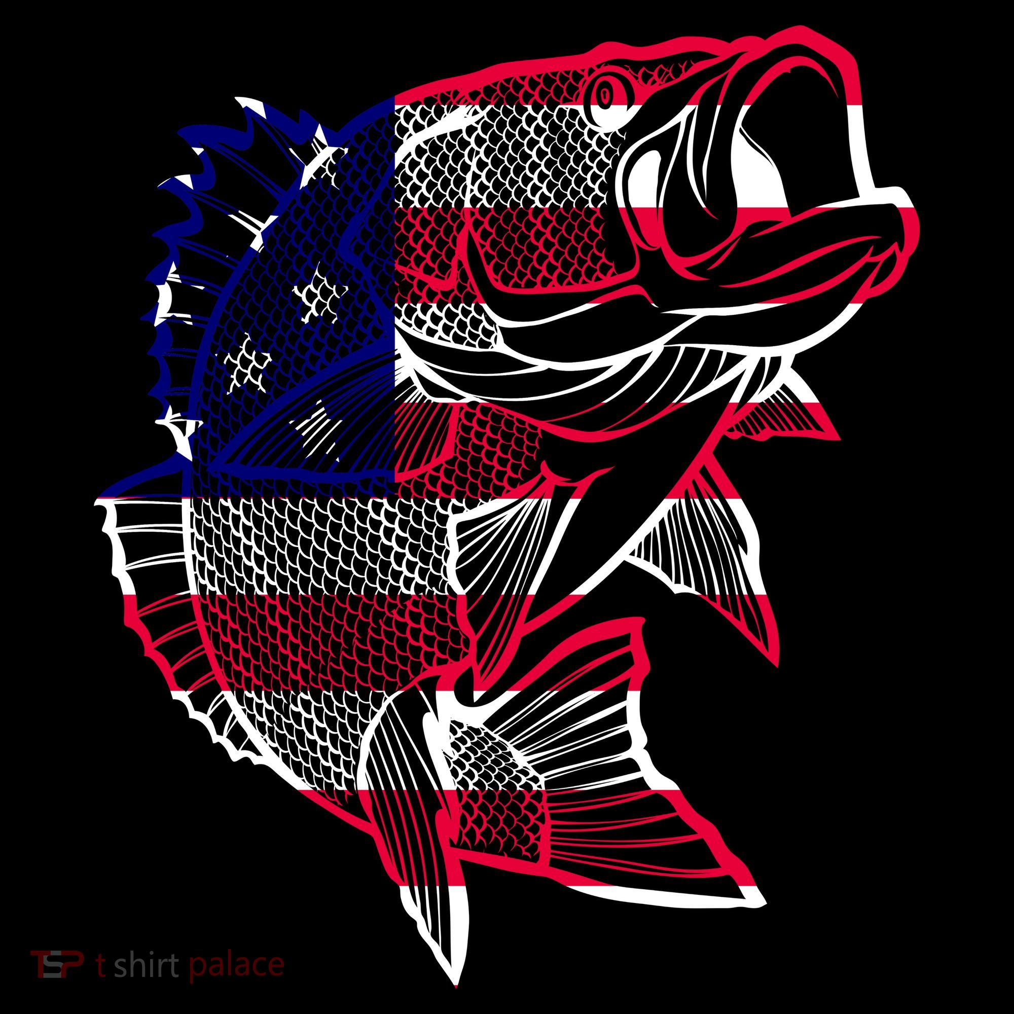 Transparent USA Fish Flag Women's Hoodie