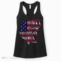 Transparent USA Fish Flag Women's Tank Top thumb 0