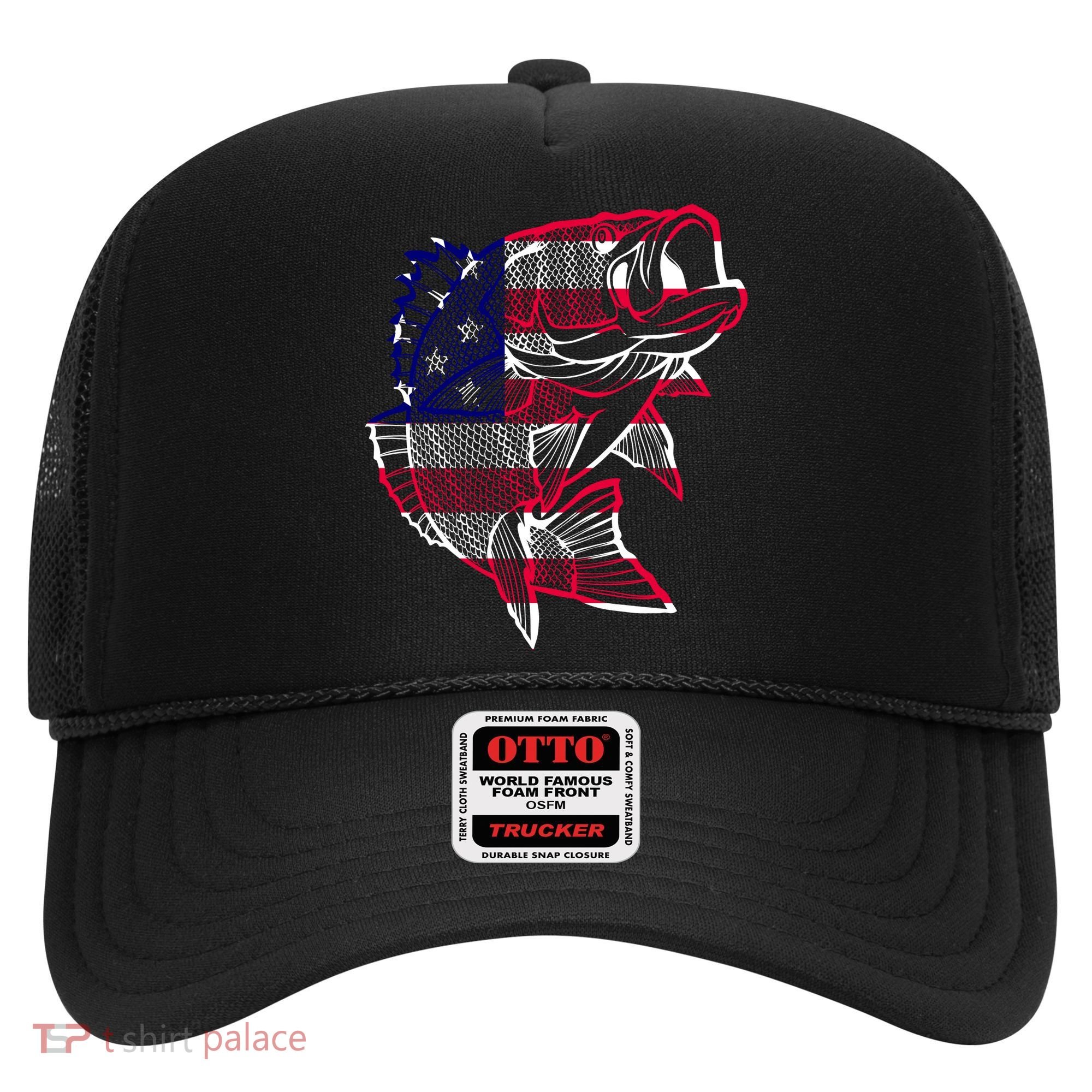 Transparent USA Fish Flag Hat