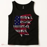 Transparent USA Fish Flag Tank Top thumb 2