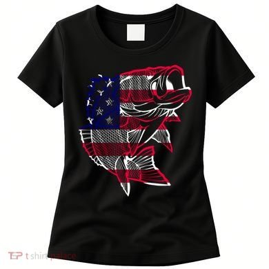 Transparent USA Fish Flag Women's T-Shirt