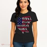 Transparent USA Fish Flag Women's T-Shirt thumb 4