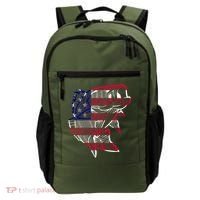 Transparent USA Fish Flag Backpack thumb 0