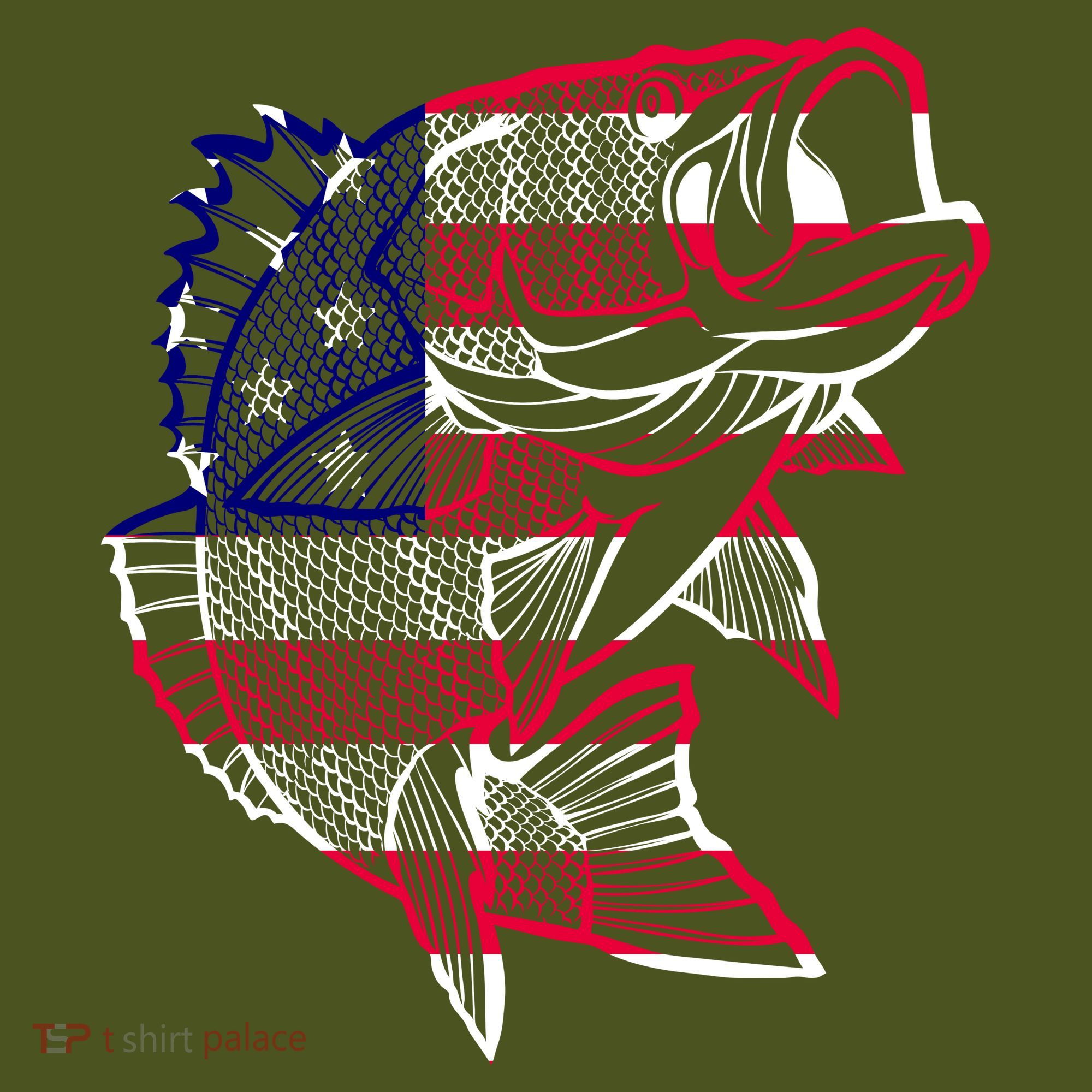 Transparent USA Fish Flag Backpack