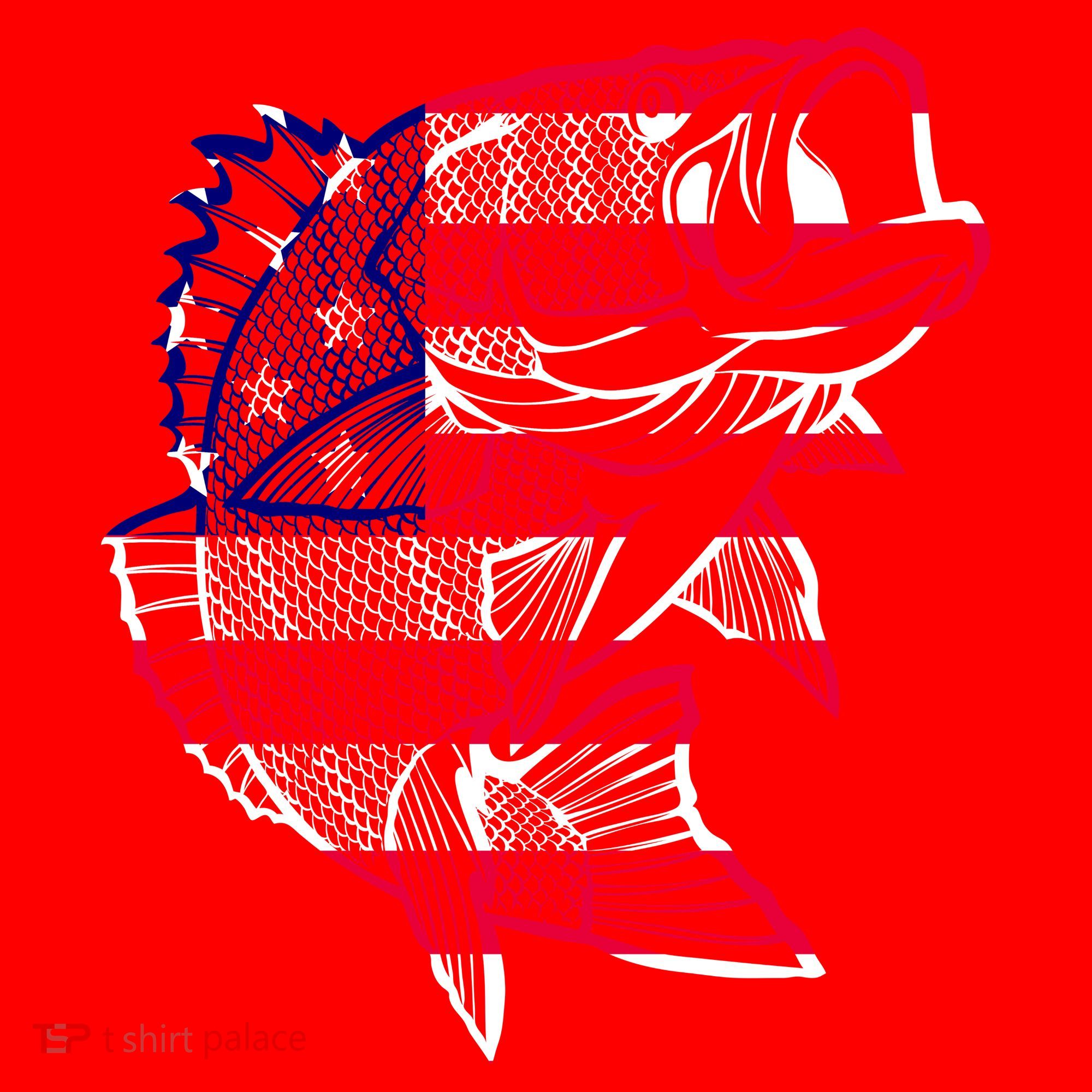 Transparent USA Fish Flag Santa Hat
