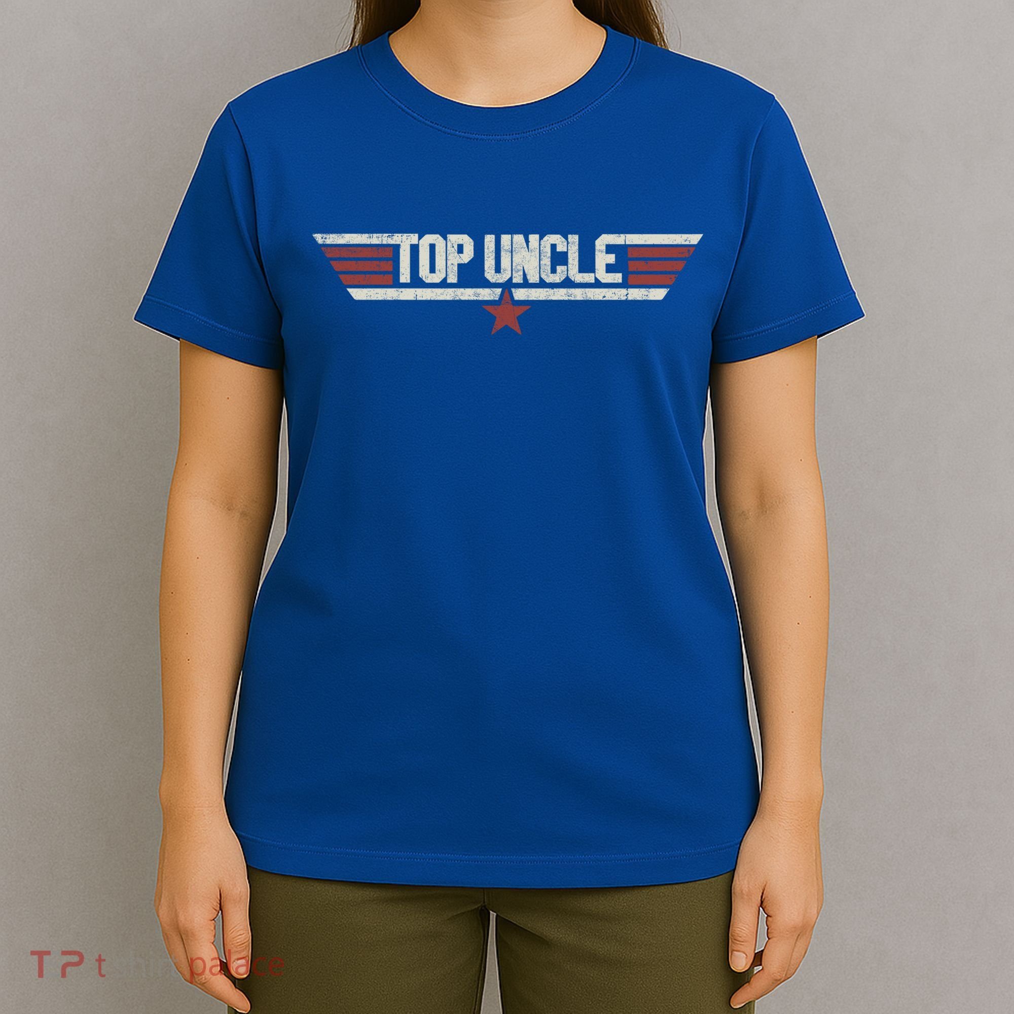 Top Uncle Funny Vintage 80s Gift Uncle 80s 1980 Cute Gift T-Shirt