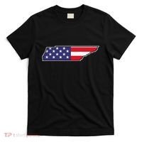 Tennessee USA Flag State Outline Patriotic American T-Shirt thumb 0