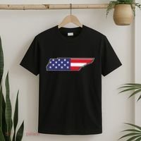 Tennessee USA Flag State Outline Patriotic American T-Shirt thumb 2