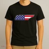 Tennessee USA Flag State Outline Patriotic American T-Shirt thumb 3