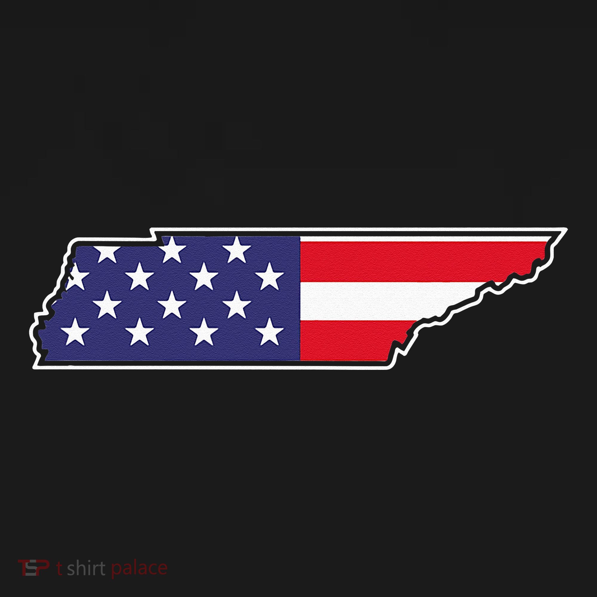 Tennessee USA Flag State Outline Patriotic American Women's Hoodie