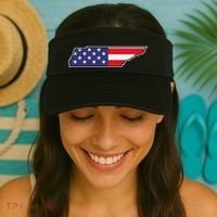 Tennessee USA Flag State Outline Patriotic American Visor thumb 2