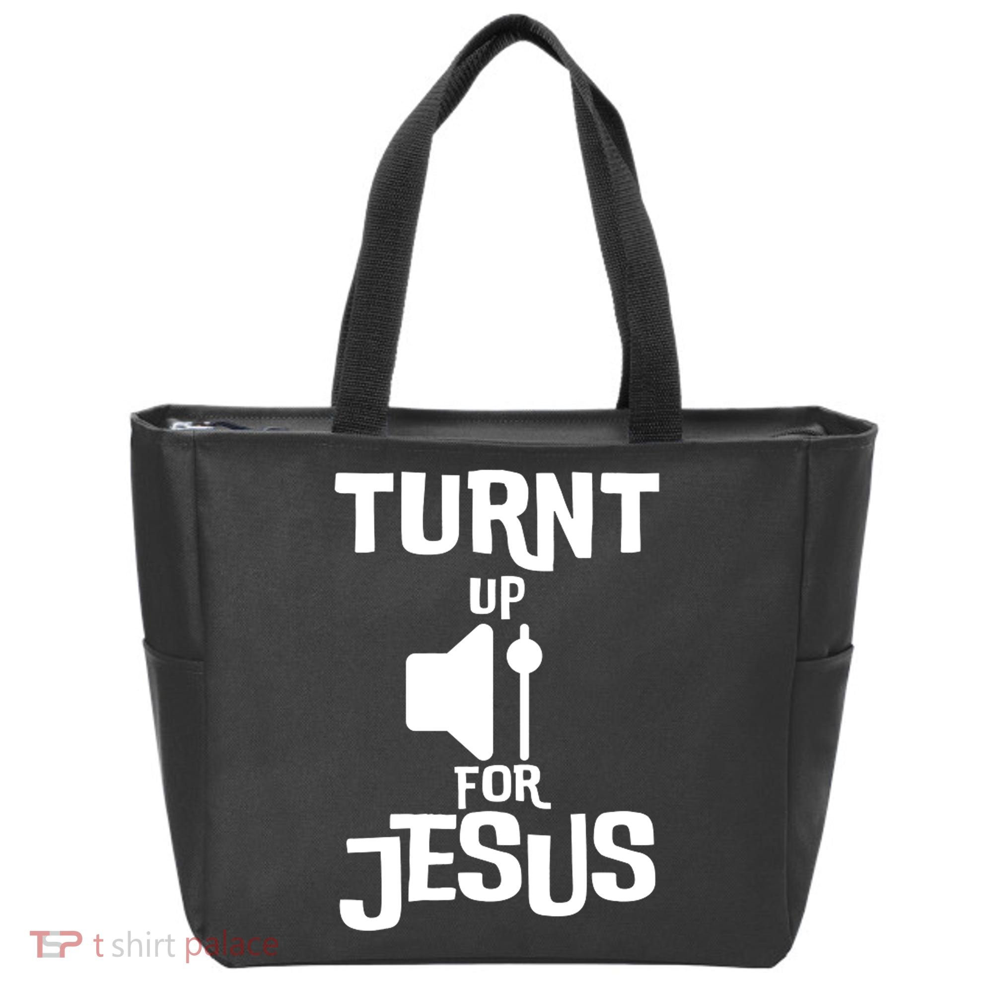 Turn Up For Jesus Tote Bag
