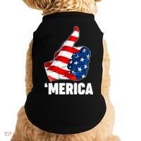 Thumbs Up Merica USA American Flag Doggie Tank thumb 0