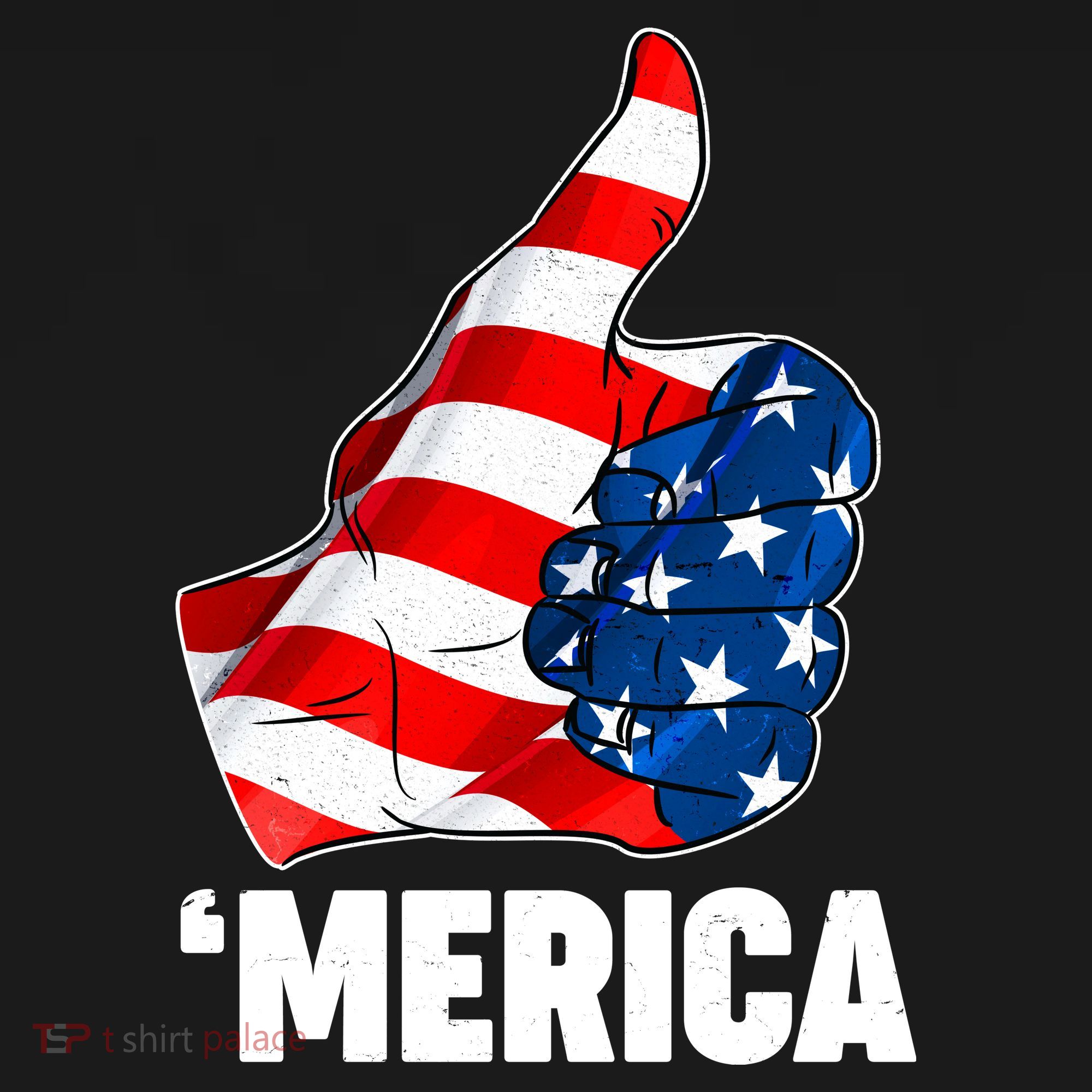 Thumbs Up Merica USA American Flag Women's Tank Top