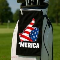 Thumbs Up Merica USA American Flag Golf Towel thumb 2