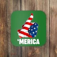 Thumbs Up Merica USA American Flag Coaster thumb 0