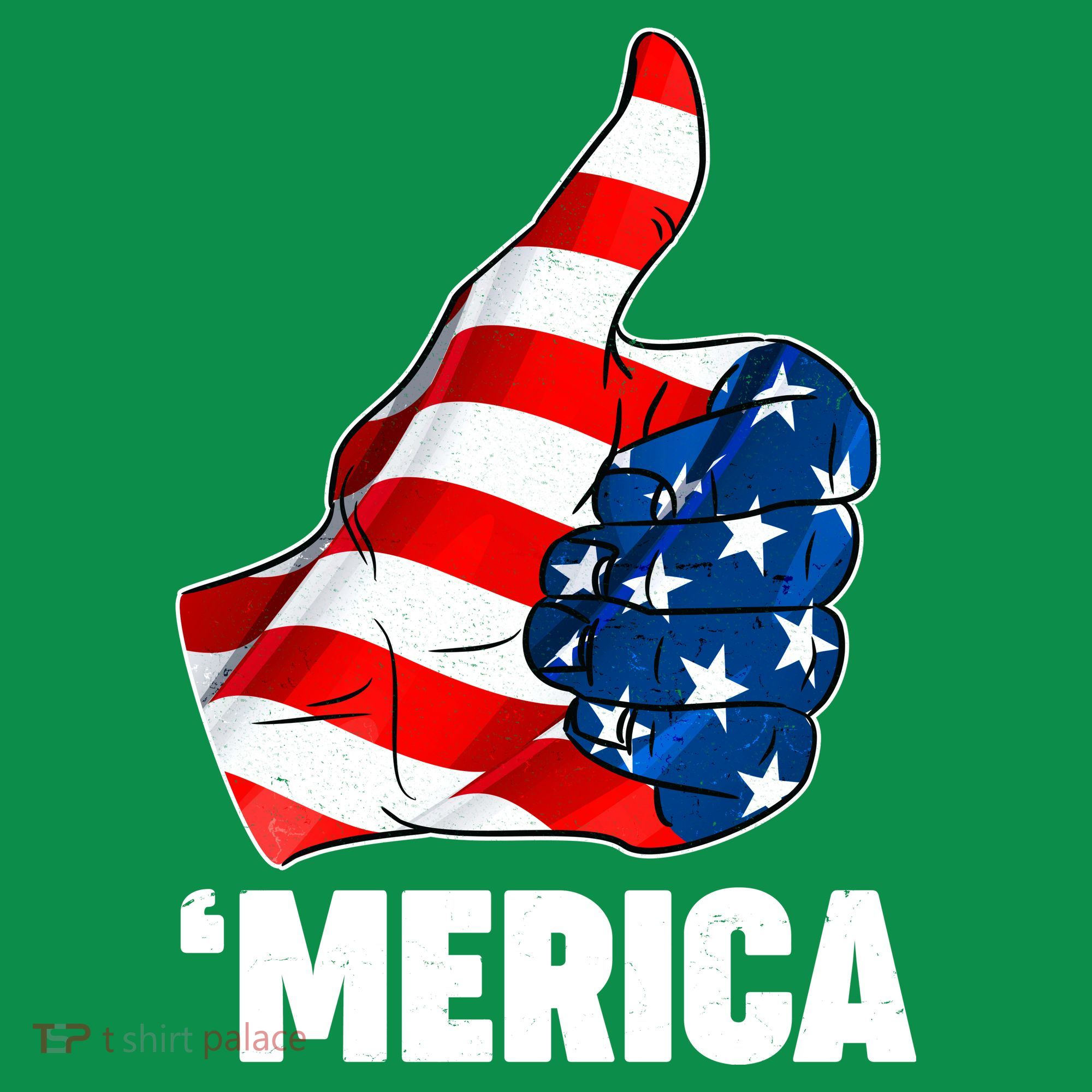 Thumbs Up Merica USA American Flag Mousepad