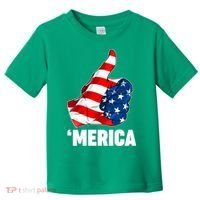 Thumbs Up Merica USA American Flag Toddler T-Shirt thumb 0
