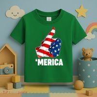 Thumbs Up Merica USA American Flag Toddler T-Shirt thumb 3