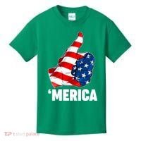 Thumbs Up Merica USA American Flag Kids T-Shirt thumb 0