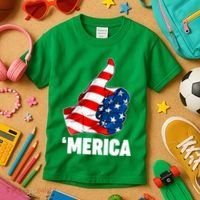 Thumbs Up Merica USA American Flag Kids T-Shirt thumb 3
