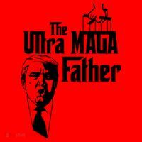 The Ultra MAGA Father Trump 2024 USA Parody Santa Hat thumb 1
