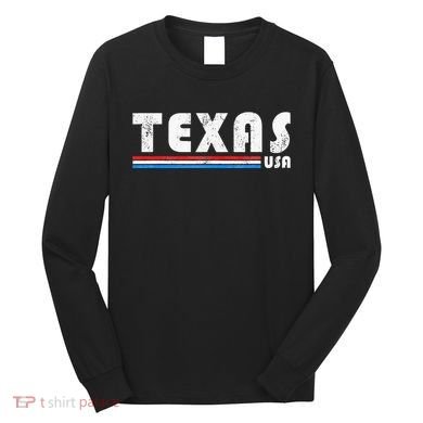 Texas Usa Retro Vintage State Gift Long Sleeve Shirt