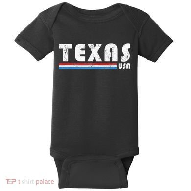Texas Usa Retro Vintage State Gift Baby Bodysuit