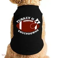 Turkey And Touchdowns Doggie Tank thumb 0