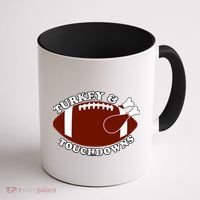 Turkey And Touchdowns Coffee Mug thumb 1