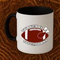 Turkey And Touchdowns Coffee Mug thumb 2