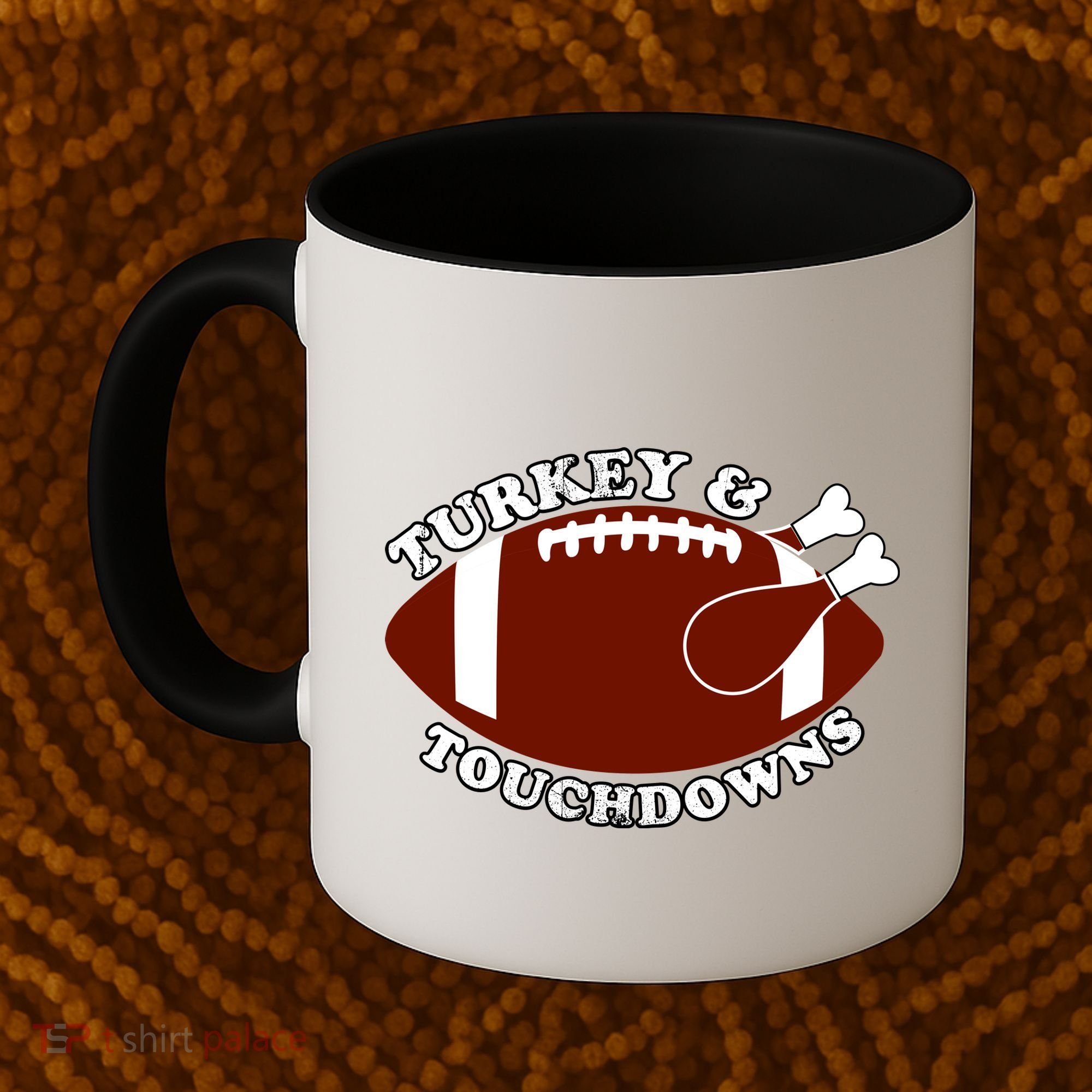 Turkey And Touchdowns Coffee Mug