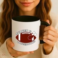 Turkey And Touchdowns Coffee Mug thumb 3