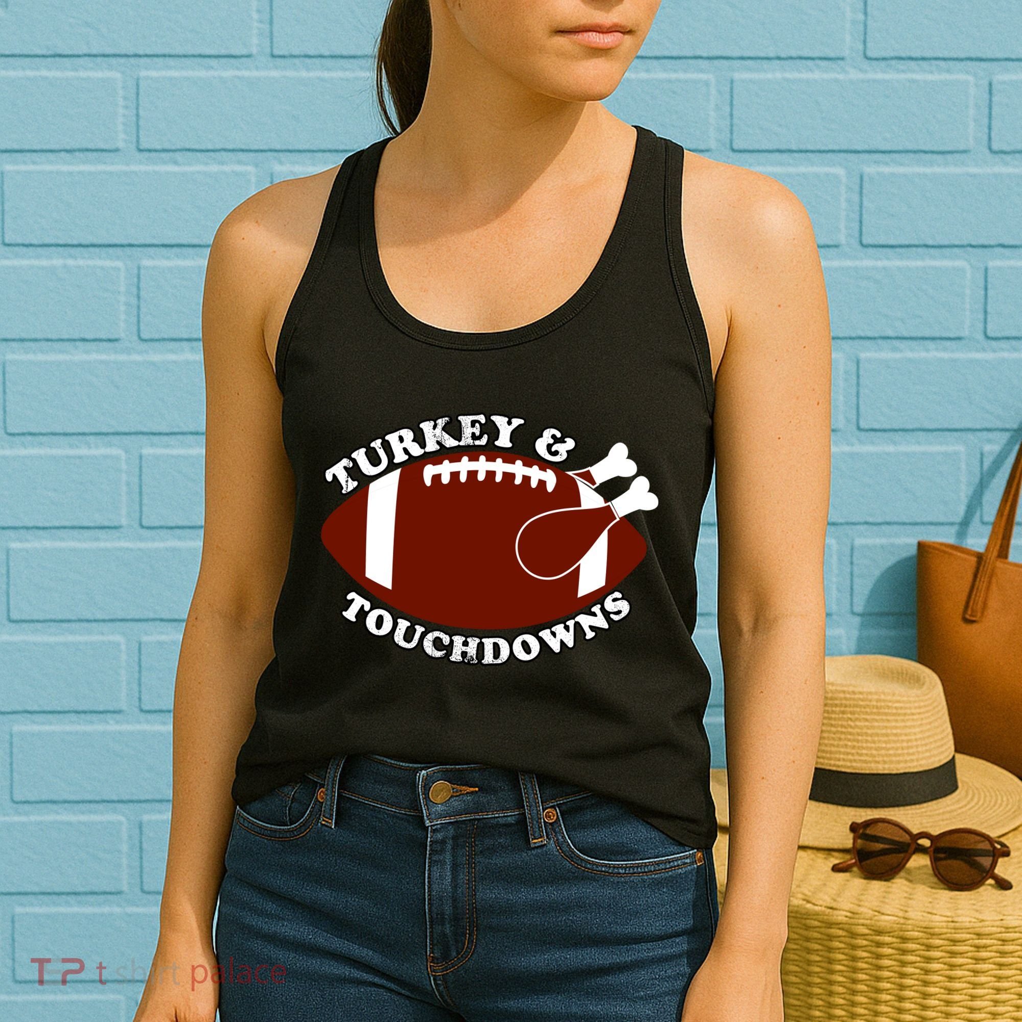 Turkey And Touchdowns Women's Tank Top