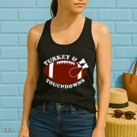Turkey And Touchdowns Women's Tank Top thumb 2