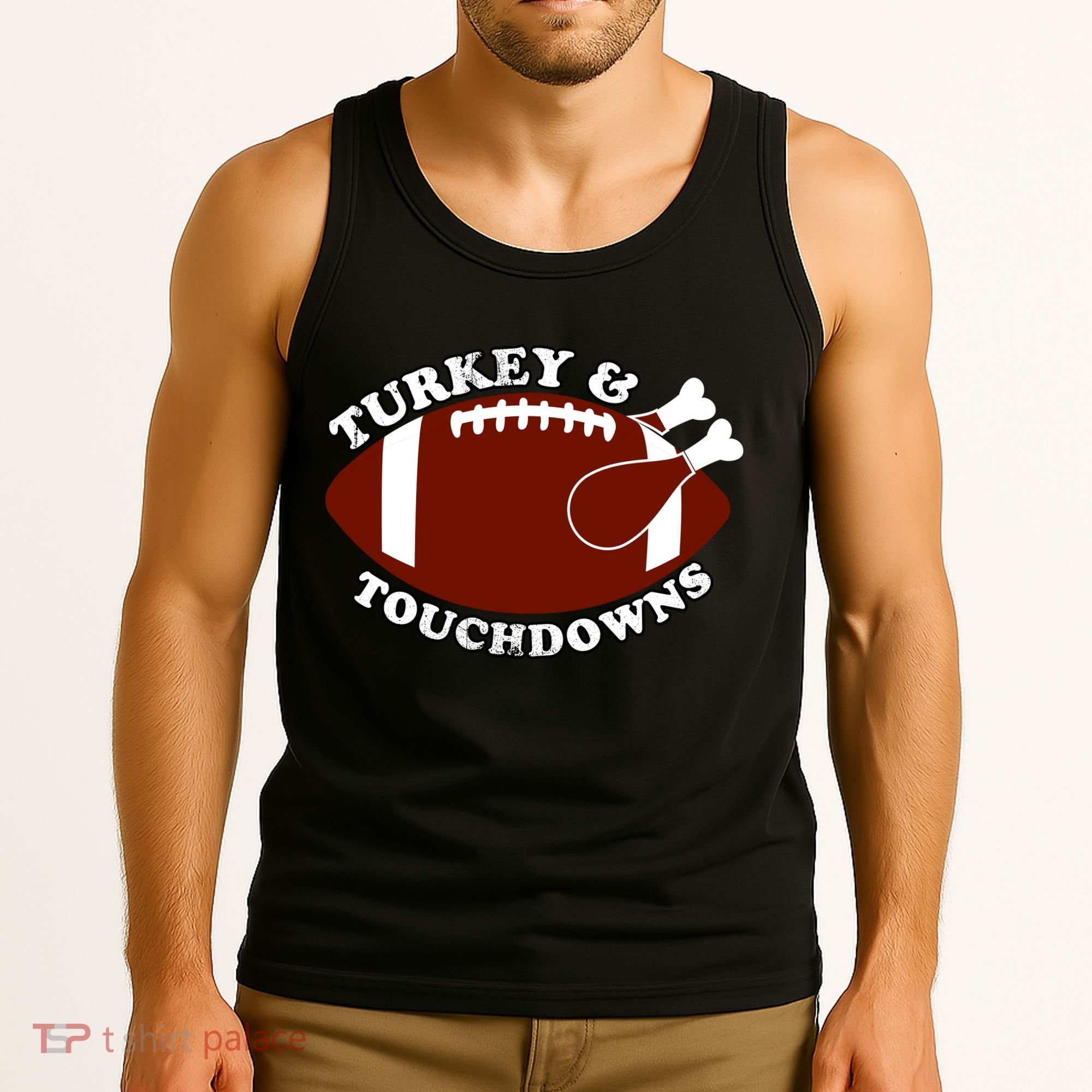 Turkey And Touchdowns Tank Top