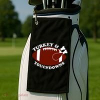 Turkey And Touchdowns Golf Towel thumb 2