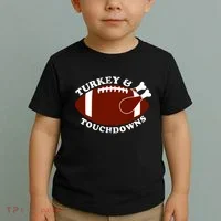 Turkey And Touchdowns Toddler T-Shirt thumb 2