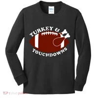 Turkey And Touchdowns Kids Long Sleeve Shirt thumb 0