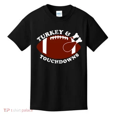 Turkey And Touchdowns Kids T-Shirt